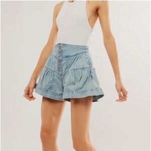 We The Free Light Blue Jean Shorts